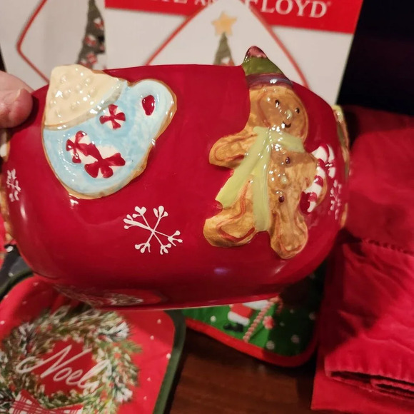 Fitz & Floyd Holiday Christmas Kitchen Decor Dishes Cookie Platter Snack Plates‎ - Picture 3 of 13